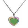Heart Mood Color Changing Temperature Sensing Necklace Pendant Women Children Necklaces Fashion Jewelry Will and Sandy