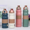500/680ML Double Stainless Steel Insulated Bottle Water Thermos Sport Thermal Cup Coffee Tea Milk Travel Drink Mug Cycling Flask 211013