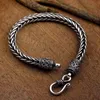 Charm Armband Armband för män Sterling Silver Fashion Square köl Rope Woven Retro Classic Simplicity Jewelery Festival Gift9343174