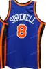 Custom Retro Latrell 15 Sprewell NY 8 College State Basketball Jersey All Ed Blue Black Size S-4xl Dowolne nazwy kamizelka numeru