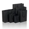 2021 NEW 10 Sizes Black Color Paper Bag Paper Gift Bag with Handle Shopping Bag in