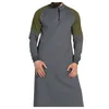 Sweat-shirt à capuche pour hommes, grande taille, Style ethnique musulman, Robe en Patchwork, Jubba Thobe, manteau Simple décontracté, veste épissée au moyen-orient