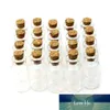 Flaskor 2ml Partihandel Lot 20 st 16x35mm Tiny Små Clear Cork Glass Tom Flaskor