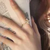 Zirkoon ring, opening luxe gouden vrouwen geschenk draaiende ongewone windmolen ringen G1125