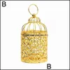 D￩cor Maison Jardin Bougeoirs Chandelier En Métal Nordique Lanterne Cage À Oiseaux Vintage Forgé Rétro Décorations De Mariage Décor Moderne Pour Onglet