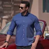 Весенние мужские негабаритные тонкие джинсовые рубашки бизнес случайные четыре сезона -large размер топ мужские бренды рубашки 8xL 9xL 10xL 210531