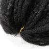 Marley trança de cabelo 18 in100g marley cabelo crochê tranças sintético afro kinky encaracolado para s trança extensões de cabelo 1456847