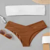 Mutandine bikini nere per donna Slip da bagno Sexy slip bikini a vita bassa 927 Z2