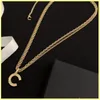 Women Designer Necklace Jewelry Fashion C Brand Designers Necklaces Gold Necklace Womens Mens Chain Link Diamond Ornaments Set 210210I