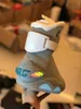 2023 Authentieke Mag Back to the Future Schoenen Glow in Dark Grey Sneakers Marty Mcflys Led Lighting Up Mags Zwart Rode Laarzen Met Doos