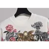 Autumn Winter Top Korean Fashion Sequin Embroidery Flower Loose Knitted Sweater + Harem Pants Two Piece Set Ladies 210930