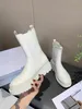 Kadın Tasarımcı Deneme Ayak Bileği Botları Siyah Beyaz Lady Moda Martin Boot Açık Kış Deri Düz Platform Spor Kılıfları Eur35-41308E