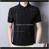 T-Shirts Tees & S Mens Clothing Apparel Drop Delivery 2021 Summer Thin T-Shirt Casual Comfortable Soft Short Sleeve Slim Fit Turn-Down Collar