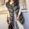 High Quality Faux Fur Vest Coat Luxury Faux Fox Warm Women Coat Vests Winter Sleeveless Fashion Furs Womens Coats Jacket 4XL
