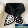 Autumn Winter Faux Fur Scarf Cross Keep Warm Straps Scarves Cute Polka Dot Sacrf Female Fake Fur Collar Factory price expert design Quality Latest Style Original