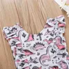 Set di vestiti per bambini Costumi da bagno estivi Costume da bagno per ragazze Moda Stampa animalier Costume da bagno senza maniche Bambini 210508