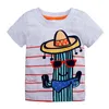 Stjärna tjejer kläder T-shirts Barn hoppare Tee Summer Princess Baby Girl's Blouse T-shirt 100% bomull 1T 2T 3T 4T 5T 6T 210413