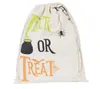 2021 new Halloween Candy Bag Gift Sack Treat or Trick Pumpkin Printed Canvas Bags Hallowmas Christmas Party Festival Drawstring Bag