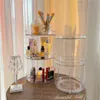 360 Rotating Storage Rack Multilayer Shelf Organizer Kitchen Makeup Display Stand Bathroom 211112