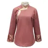 Women's winter oriental elegant jacket Traditional Ethnic style clothing Asian vintage coat long sleeve Tibetan outwear