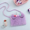 Unicorn Stuffed Cartoon Coin Purse Kid Kindergarten Girl Cosmetic Bags Beach Cross Body Storage Cute Makeup Bag M3814