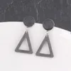 Mode Frauen Geometrische Runde Dreieck Acryl Harz Studs Ohrringe Hängenden Tropfen Baumeln Party Urlaub Ohr Schmuck Zubehör Geschenk Kronleuchter