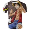 Nuevas camisetas de verano, camiseta clásica de anime para hombres y mujeres, camisetas con estampado 3D de ONE PIECE Roronoa Zoro, camiseta informal estilo Harajuku streetwear299L