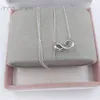 Jóias Colar Designer Pandora Valentine Infinity Collier Diamante 925 Sterling Silver Designer Colar Para As Mulheres Cadeia Pingente Set Aniversário Presentes 398821C01