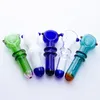 Headshop214 Y077 Smoking Pipe About 4.1 Inches Tobacco Spoon Bowl Colorful 2 Rings Dab Rig Glass Pipes