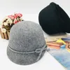 Hochwertige Reitmütze aus Wolle für Damen und Kinder, Herbst-Winter-Mode-Fedora-Hut mit Schleife, Casquette-Eltern-Kind-Kappe