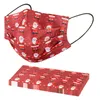 Disposable Christmas Cartoon Printing Mask Three-layer Meltblown Non-woven Dust Mask 10 in a pack