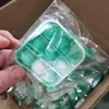 100pcs / dhl multi former fidget bubbla poppers leksaker enkel dimple nyckelring push poop bubblor popper bräda nyckelring väska hängsmycke charms barn vuxen stress reliver