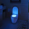 Pir Toilette LED SIÈGE Night Night Light Luminaria Lampe WC Smart Motion Capteur 8Couleurs Rétroéclairage imperméable pour bol