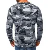 Męskie koszulki Halloween Mężczyzna T Shirt Streetwear Camouflage Print Man Tee Casual Slim Długi Rękaw Dla Mężczyzn Top S-5XL