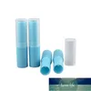 Bouteilles d'emballage vides 4g contenants de baume à lèvres rond bleu emballage de maquillage Tube de baume à lèvres rechargeable avec bouchon transparent 50 pcs/lot