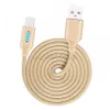 Snabb nylon flätad kablar Smart Power Off LED Micro USB Laddning Data Sync Metal Laddare för Android Phones Samsung Fashion