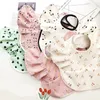 Nordic Style Baby Vattentät PU Bib Angel Wings Foder Pocket Burp Cloths Baby Saliv Handduk Dekorativ Dot Skriv ut Bib Ny