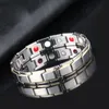 Outras pulseiras tratamento pulseira magnética saúde germânio estiramento jóias para homens e mulheres o presente ímã de aço inoxidável bra276e