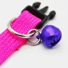 2021 Mode Pet Halsband Weiche Nylon Nette Kleine Hundekatze Gebrauch Halskette Kragen Mit Glocken Einstellbare Haustiere Lieferant Rainbow Farbe