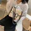 Factory Outlet Damen Tasche Schlangenkette Taschen Farbkontrast Leder Messenger Handtasche Mode Schlangen Leder Schulterhandtaschen