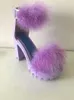 2021 Dropship Sommer Dicken Boden Plattform Sandalen für Frauen Mit Pelz Sandale Keile Frau Femme High Heels Schuhe