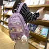 High Quality Large Capacity Waterproof Women Backpack Clear Multi-pocket Travel Rucksack Student School Bags for Teenage Girls 210922