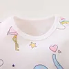 Sommar och vårbarn Elephant Print Jumpsuit Toddler Girl One Pieces Jumpsuits Kläder 210528
