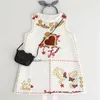 Printemps automne enfants robe de fille Style européen et américain broderie fleur gilet robes enfant en bas âge bébé filles vêtements 2-8 ans