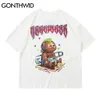 T-shirts créatifs streetwear dessin animé t-shirts coton harajuku hip hop mode été décontracté lâche hommes t-shirts hauts 210602