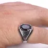 Bagues en argent 925 garanties, bijoux de luxe pour hommes et femmes, avec pierre de Zircon, bagues rétro Vintage en Fijne Sieraden