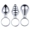 3PCSSet Mini Metal Anal Plugs med Finger Ring Anus Expander Anal Sex Toys för nybörjare Vaginal Butt Plug Prostate Massager X04017106288