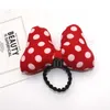 Hair Accessories Cute Bow Elastic Band Clips Wholesale Red Point 2021 Cartoon Hairpin Children Head Rubber Hairband For Girls