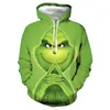 Feste con cappuccio animazione animazione 3d digitale di Natale geek di Grinch Men039s Women039s maglione maglione con cappuccio Spring75564035091088