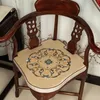 Custom Luxury Chinese Joyous Concave Triangle Chair Pad Comfort Gap Cuscino del sedile Antiscivolo Irregolare Raso di seta Spugna Sit Mats